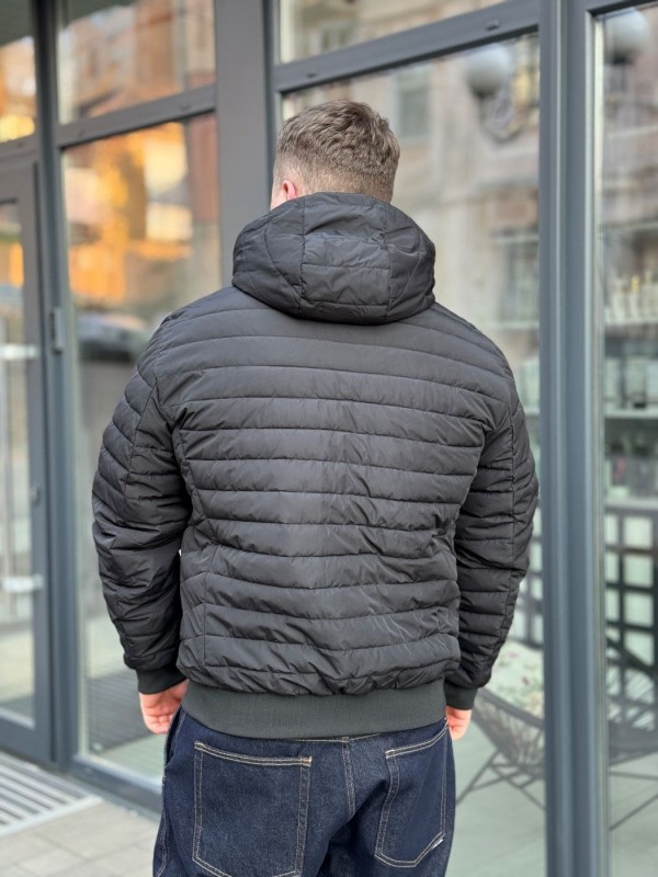 Демісезонна прошита куртка на резинці знизу casual bomber  -  Зображення 3
