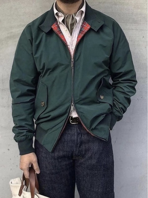 Куртка чоловіча G9 з червоною підкладкою Harrington retro line