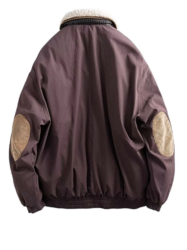 Утепленный мужской бомбер с натуральным пухом и шерстяным воротником down jackets    - Изображение 15