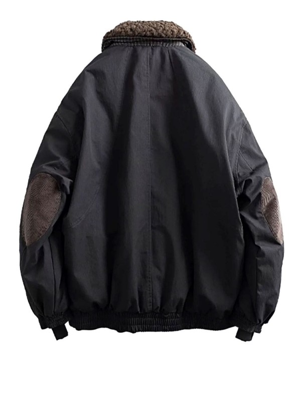 Утепленный мужской бомбер с натуральным пухом и шерстяным воротником down jackets    - Изображение 8