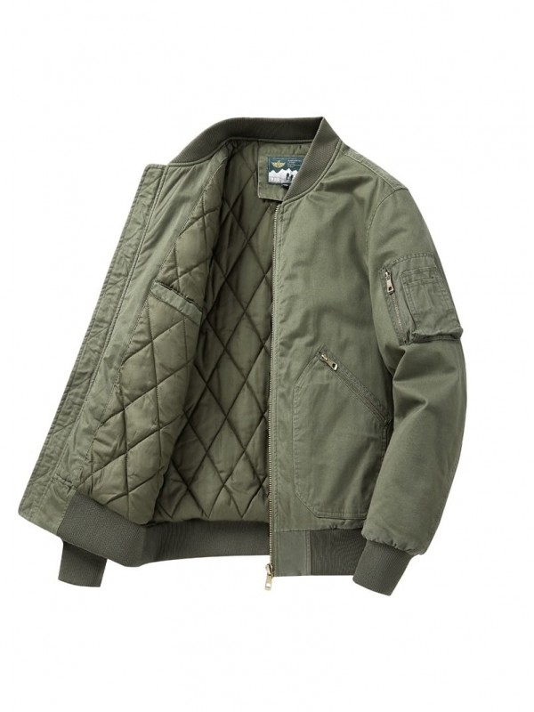 Хлопковый бомбер утепленный major flight jacket  - Изображение 1