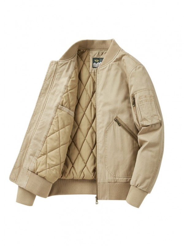 Хлопковый бомбер утепленный major flight jacket  - Изображение 2