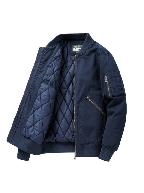 Хлопковый бомбер утепленный major flight jacket  - Изображение 3