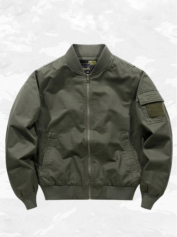 Бомбер в стилі "flight jacket" з бавовни  -  Зображення 7