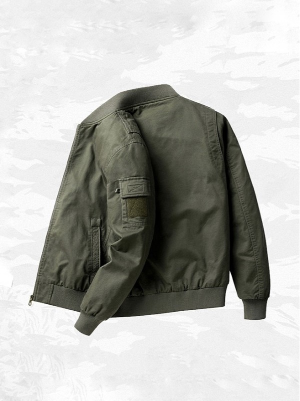 Бомбер в стилі "flight jacket" з бавовни  -  Зображення 8