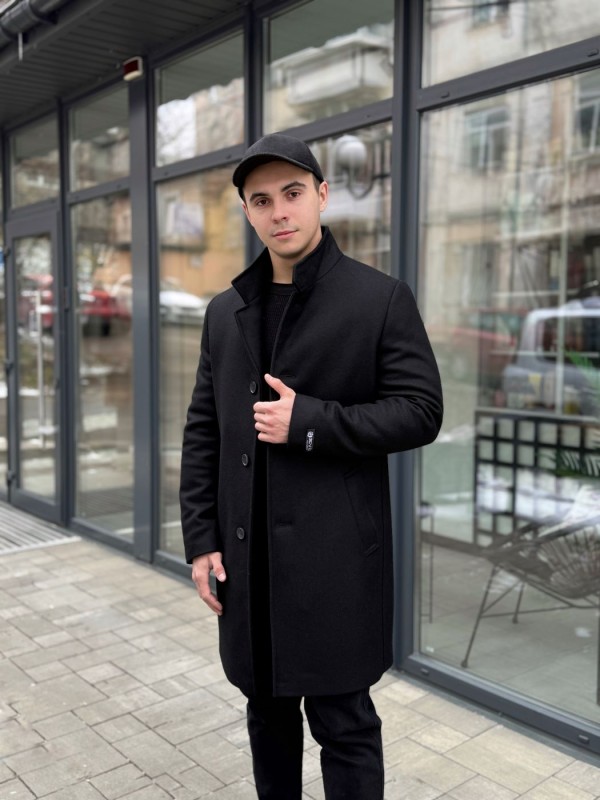 Пальто кашемировое с функциональным воротником стойка functional-collar