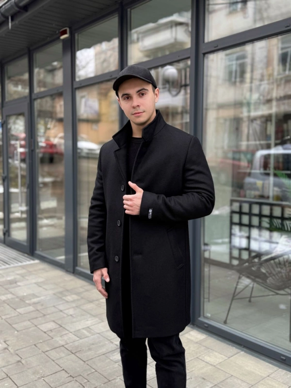 Пальто кашемировое с функциональным воротником стойка functional-collar