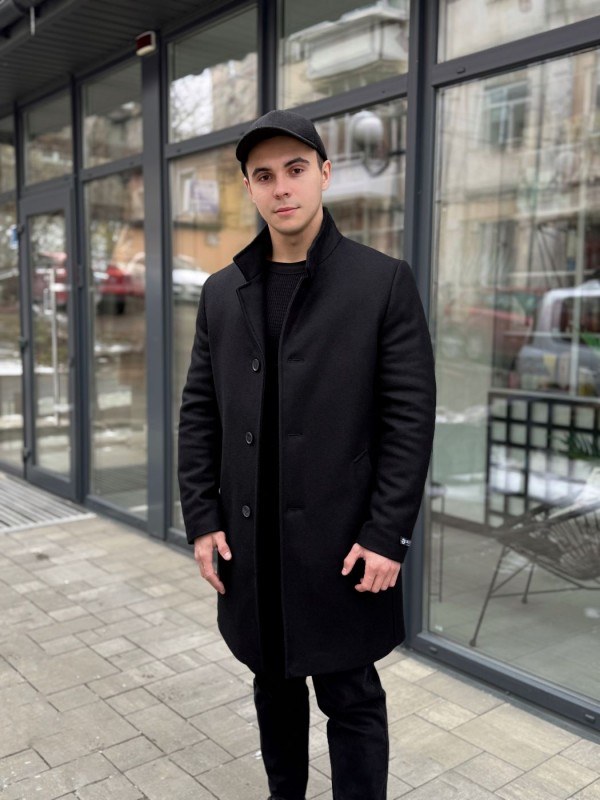 Пальто кашемировое с функциональным воротником стойка functional-collar  - Изображение 4