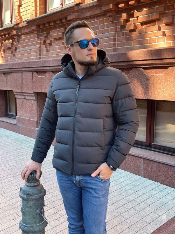 Минималистическая прошитая матовая мужская куртка street comfort  - Изображение 9