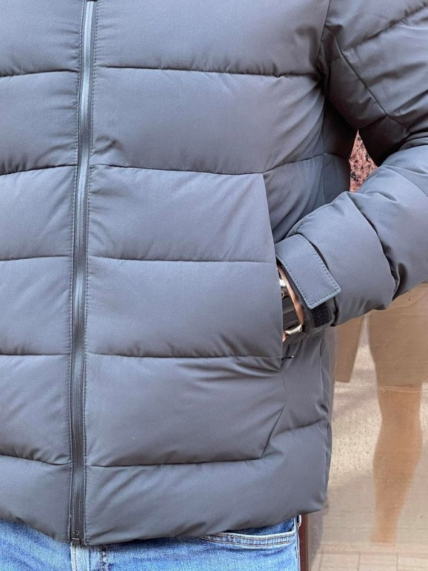 Минималистическая прошитая матовая мужская куртка street comfort  - Изображение 10