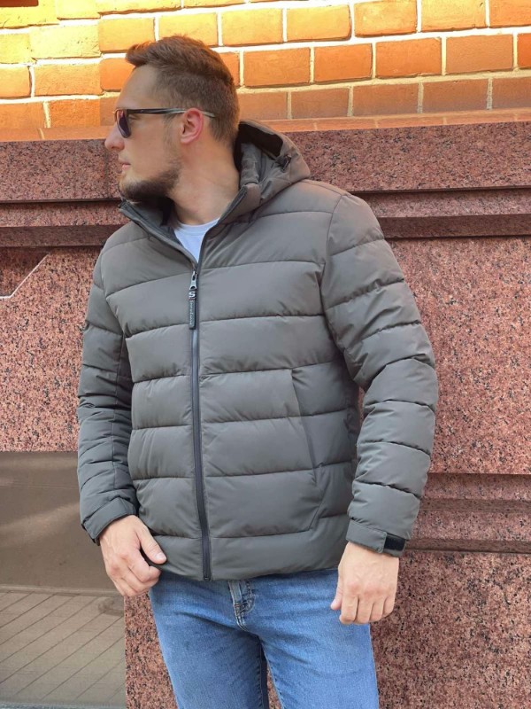 Минималистическая прошитая матовая мужская куртка street comfort  - Изображение 13