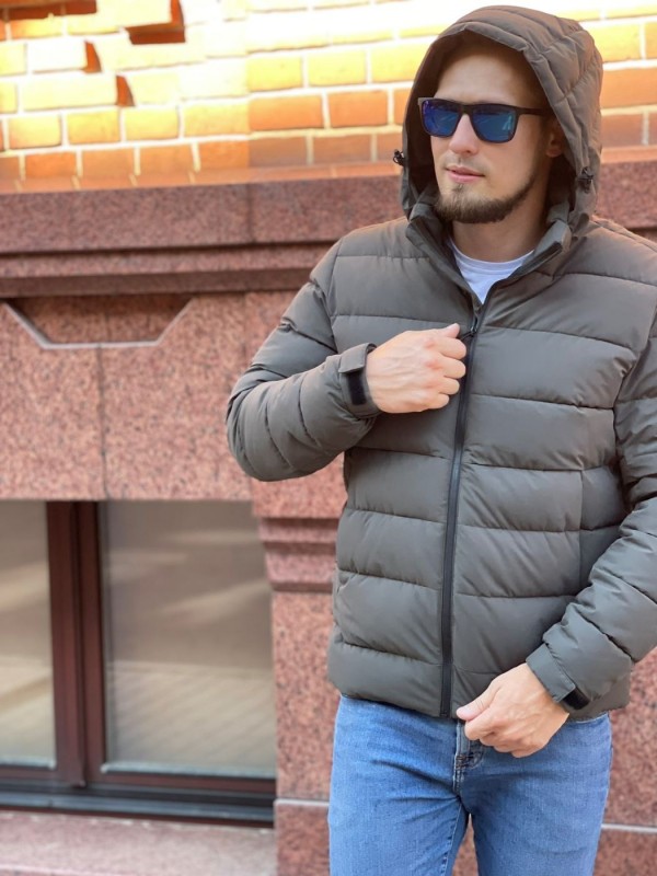 Минималистическая прошитая матовая мужская куртка street comfort  - Изображение 14