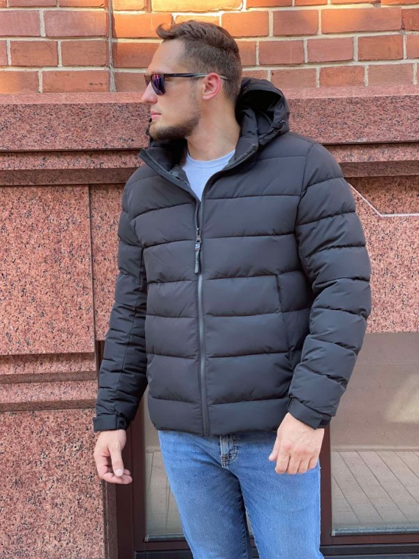 Минималистическая прошитая матовая мужская куртка street comfort  - Изображение 4
