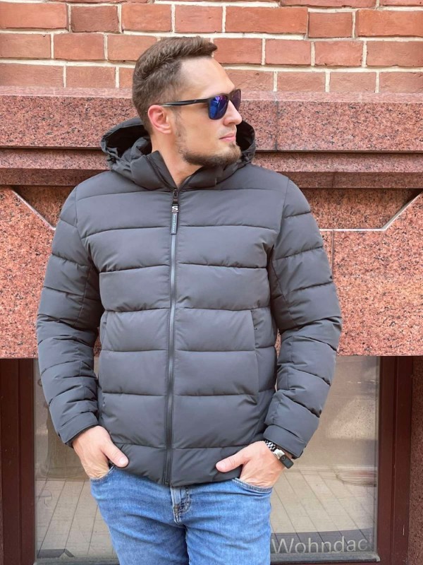 Минималистическая прошитая матовая мужская куртка street comfort  - Изображение 6