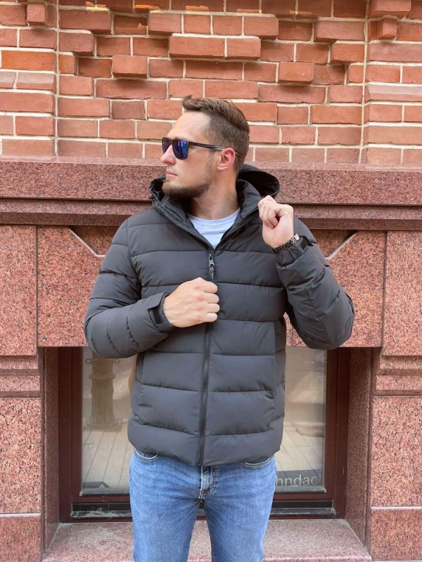 Минималистическая прошитая матовая мужская куртка street comfort  - Изображение 8