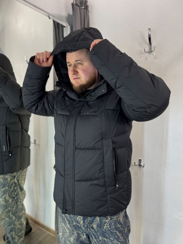 Теплая и стильная мужская куртка-пуховик winter armor  - Изображение 5