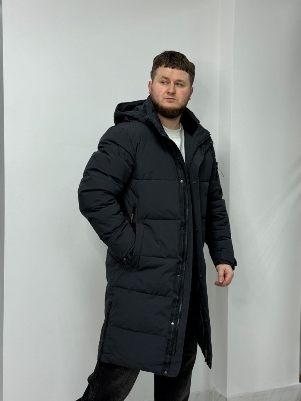 Мужская длинная зимняя куртка с капюшоном winter coat  - Изображение 1