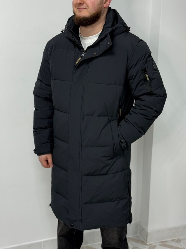 Мужская длинная зимняя куртка с капюшоном winter coat