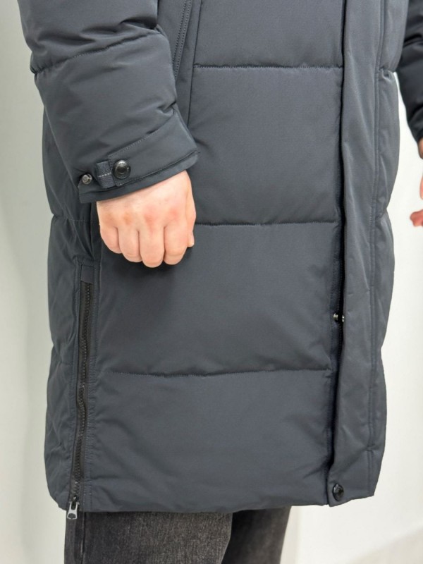 Мужская длинная зимняя куртка с капюшоном winter coat  - Изображение 12