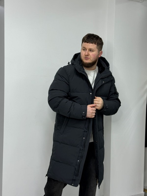 Мужская длинная зимняя куртка с капюшоном winter coat  - Изображение 5
