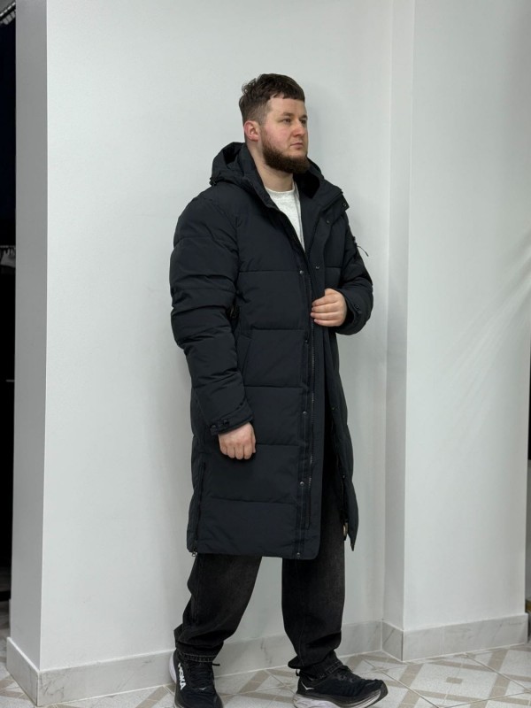Мужская длинная зимняя куртка с капюшоном winter coat  - Изображение 6