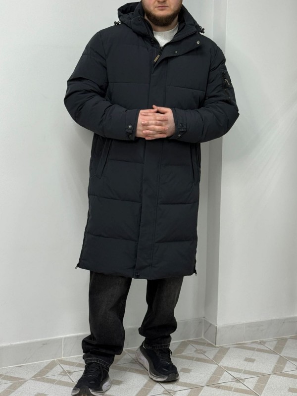 Мужская длинная зимняя куртка с капюшоном winter coat  - Изображение 7