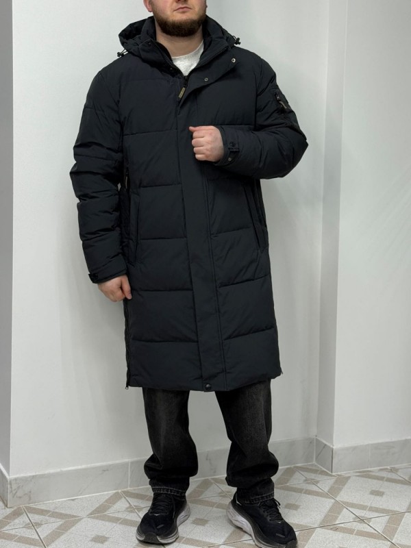 Мужская длинная зимняя куртка с капюшоном winter coat  - Изображение 8