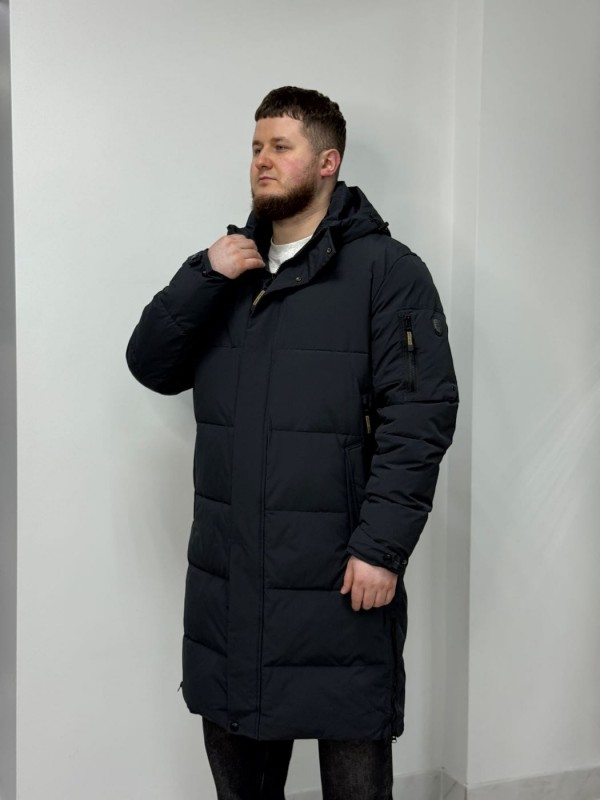 Мужская длинная зимняя куртка с капюшоном winter coat  - Изображение 9