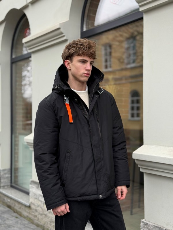 Мужская удлиненная куртка-парка с карабином и капюшоном hooded parka