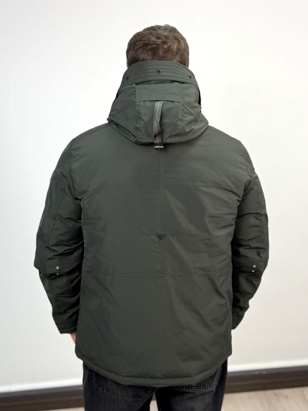 Мужская удлиненная куртка-парка с карабином и капюшоном hooded parka  - Изображение 14