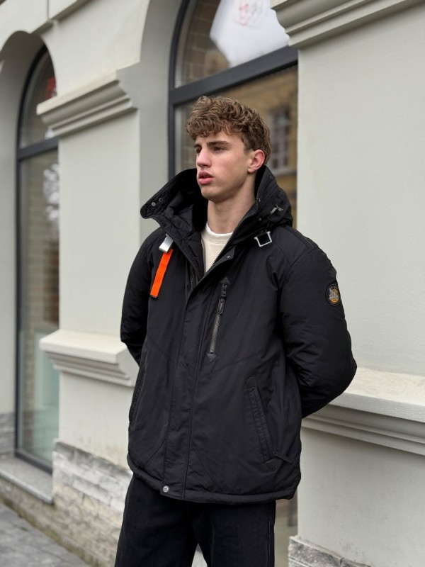 Мужская удлиненная куртка-парка с карабином и капюшоном hooded parka  - Изображение 2