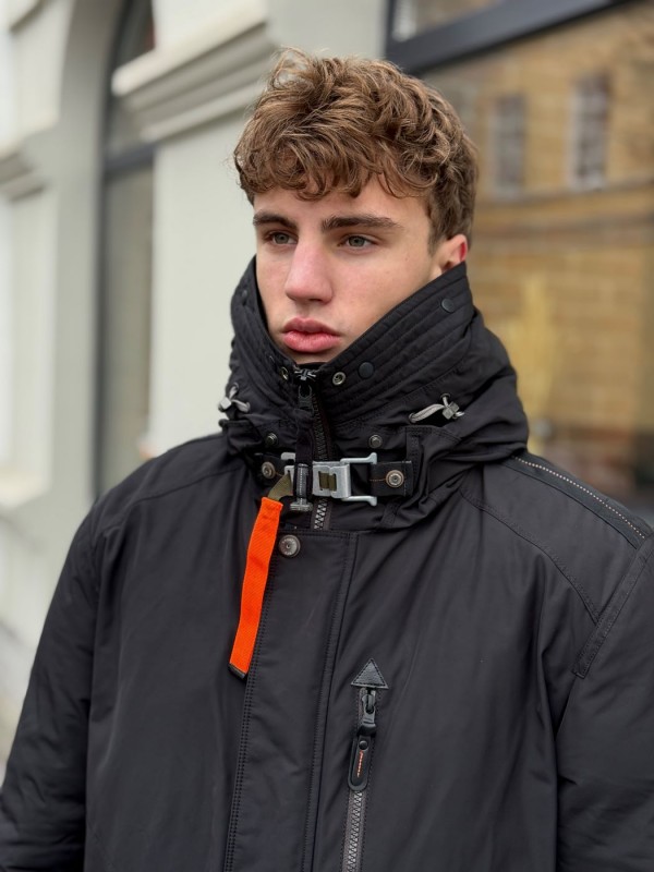 Мужская удлиненная куртка-парка с карабином и капюшоном hooded parka  - Изображение 5