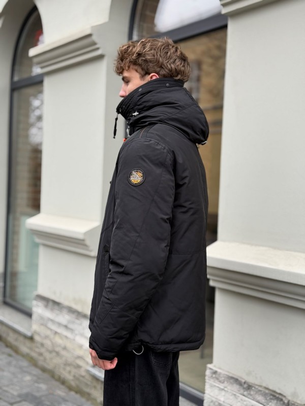 Мужская удлиненная куртка-парка с карабином и капюшоном hooded parka  - Изображение 6