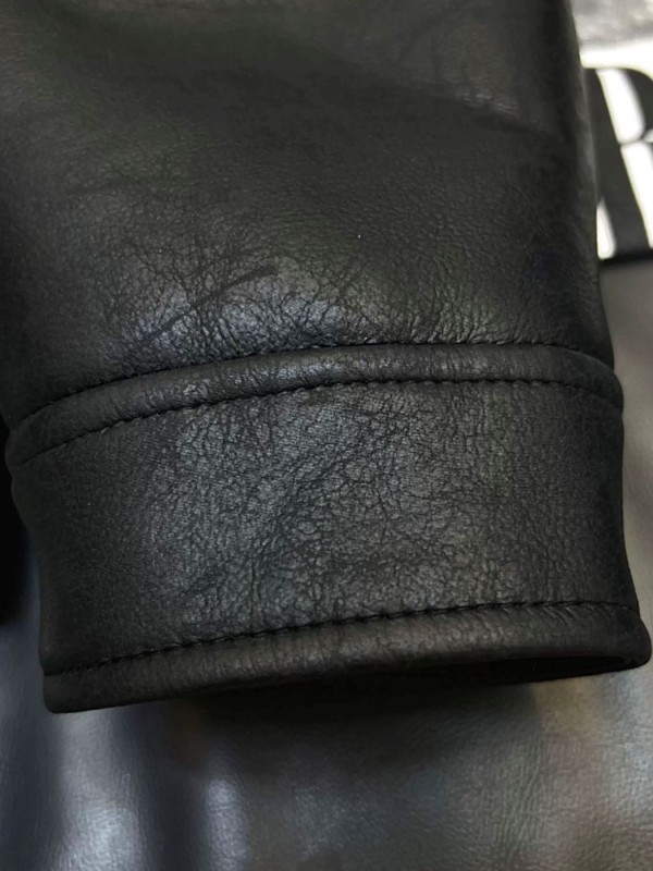Мужская дубленка из эко-кожи с теплым воротником eco leather jacket  - Изображение 10