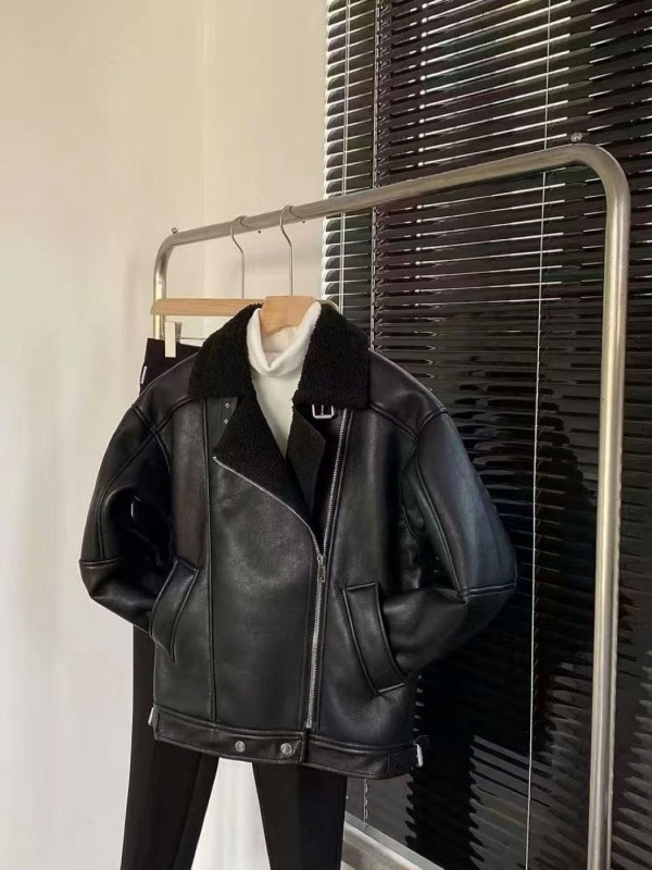 Мужская дубленка из эко-кожи с теплым воротником eco leather jacket  - Изображение 6