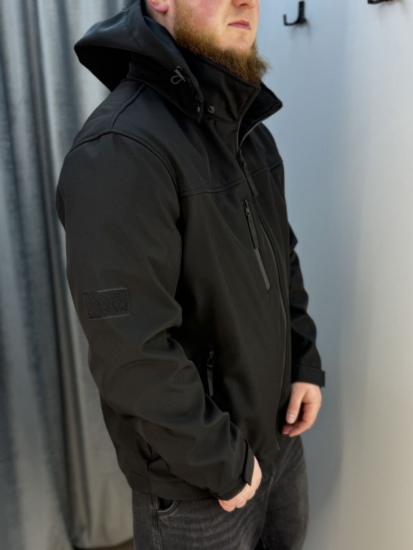 Мужская демисезонная куртка с отстегивающимся капюшоном chest pocket  - Изображение 1
