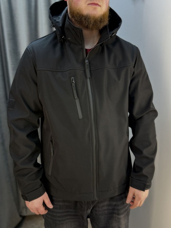 Мужская демисезонная куртка с отстегивающимся капюшоном chest pocket  - Изображение 3