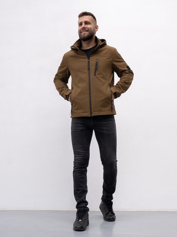 Мужская демисезонная куртка с отстегивающимся капюшоном chest pocket  - Изображение 5