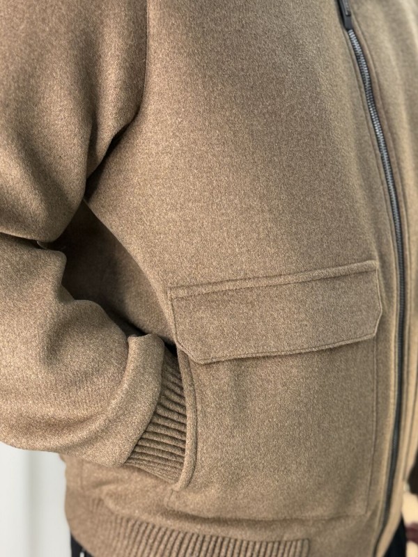 Классический мужской бомбер с воротником premium cashmere  - Изображение 3