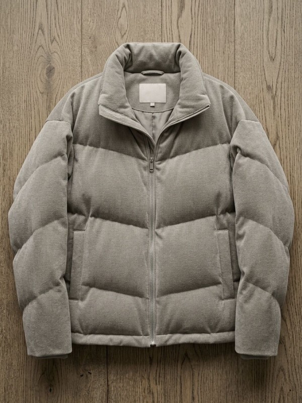 Чоловіча стьобана куртка на блискавці з горизонтальною стібкою insulated jacket  -  Зображення 2