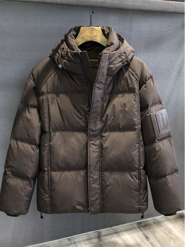Пуховик однотонный с капюшоном trendy-down  - Изображение 1