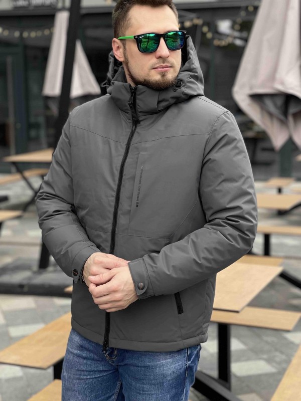Куртка SnowBears 24266 універсальна в стилі casual не прошита сіра oskar-winter - Зображення 4