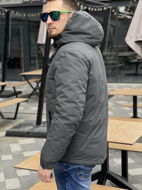 Куртка SNOWBEARS 24266 універсальна в стилі casual не прошита oskar-winter графіт  - Зображення 6