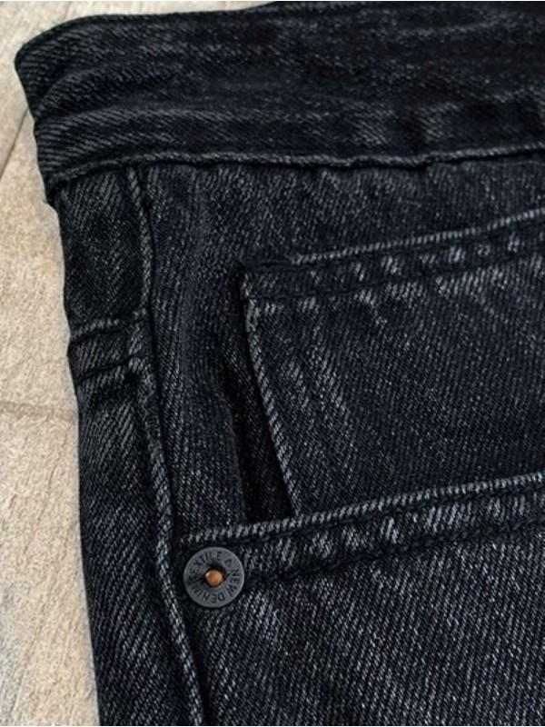 Черные базовые джинсы mom fit glisten  - Изображение 7