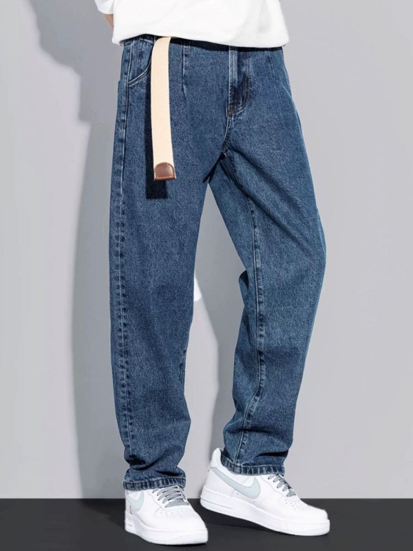 Мужские базовые прямые джинсы mom urban blue  - Изображение 2