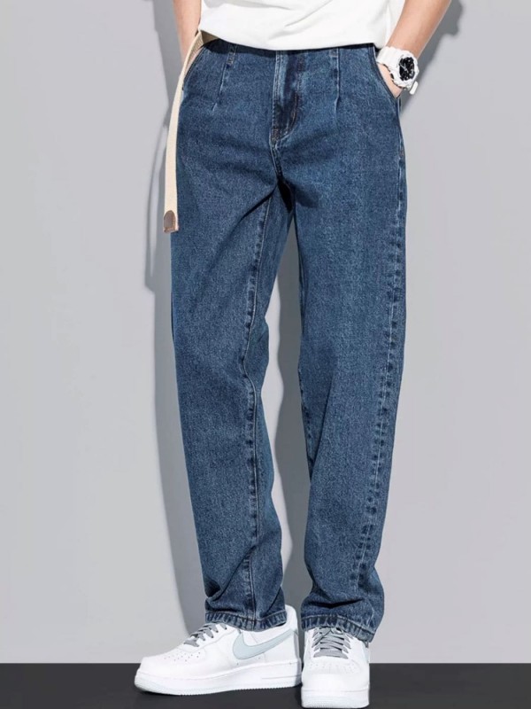 Мужские базовые прямые джинсы mom urban blue  - Изображение 3