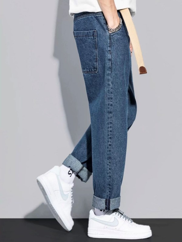 Мужские базовые прямые джинсы mom urban blue  - Изображение 4
