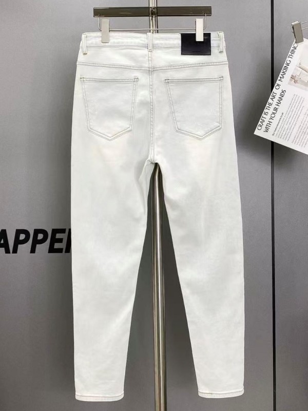 Чоловічі джинси slim з потертостями light blue ripped  -  Зображення 10