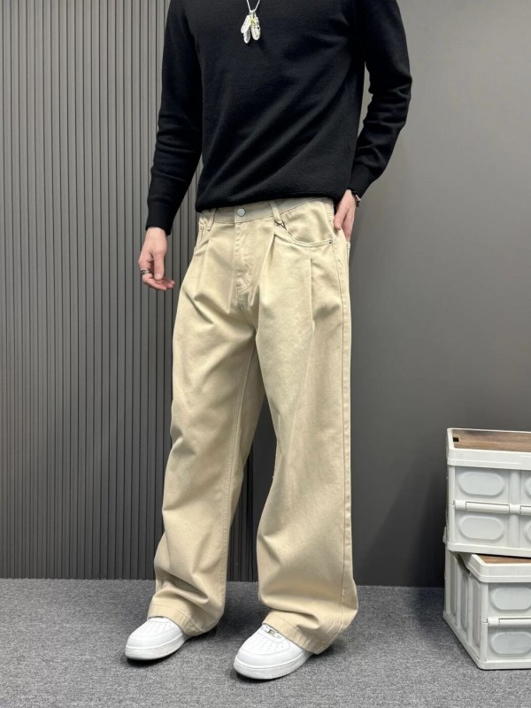 Мужские джинсы прямого кроя casual straight jeans  - Изображение 1
