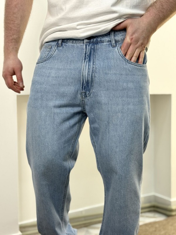 Джинсы мужские свободного кроя casual loose denim  - Изображение 4
